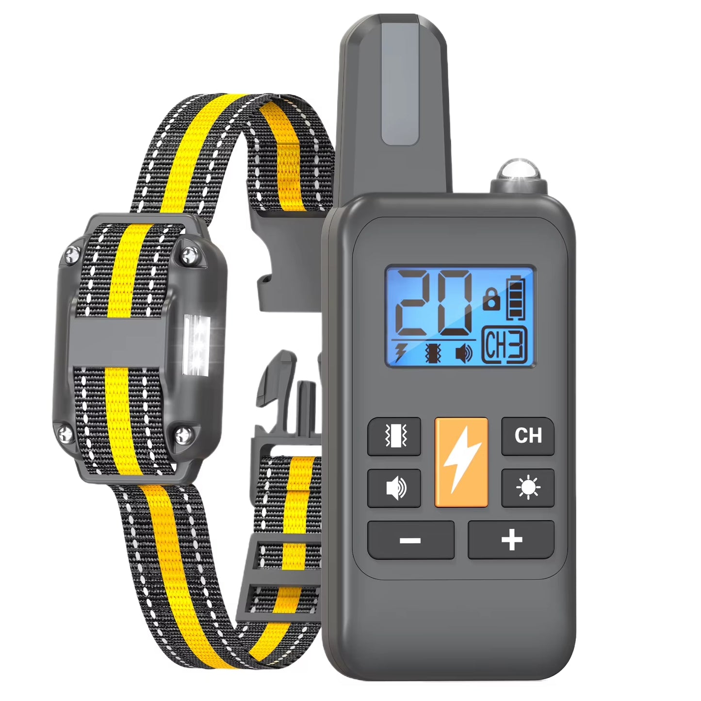 Electric Dog Training Collar for Large Dog Dog Shock Collar 4 Training Modes Beep Vibration Electric Shock E-Collar with Remote