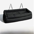 Black Dog car seatesofa with straps on a white background