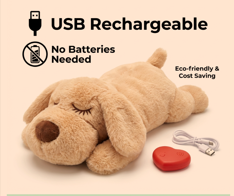 USB Heartbeat Puppy Toy for Puppy Crate Training  Close up